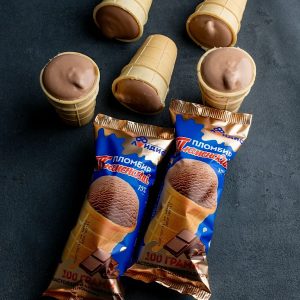 Вафельный стаканчик “Тюменский пломбир” 15% шоколадный